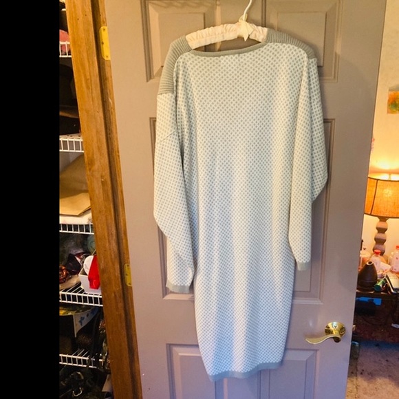Vintage 1980s Cozy Grey Sweater Dress - Picture 6 of 6